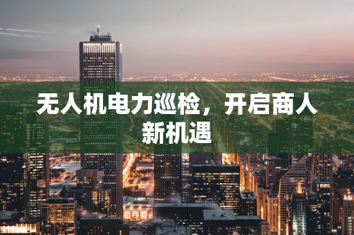 无人机电力巡检，开启商人新机遇