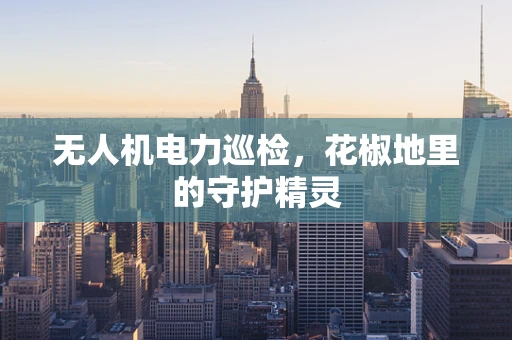 无人机电力巡检，花椒地里的守护精灵