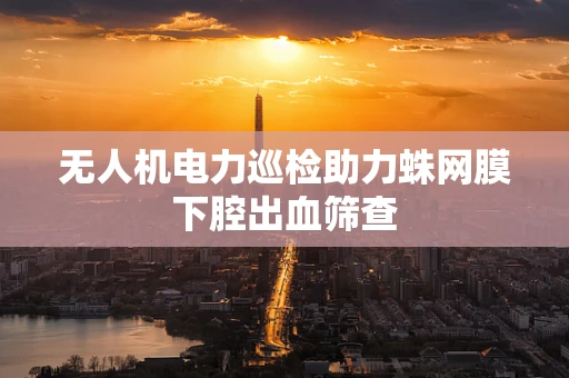 无人机电力巡检助力蛛网膜下腔出血筛查