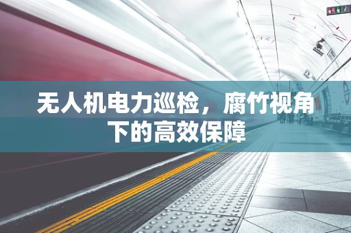 无人机电力巡检，腐竹视角下的高效保障