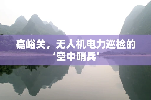 嘉峪关，无人机电力巡检的‘空中哨兵’