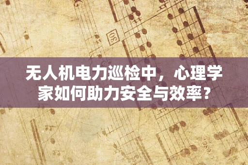 无人机电力巡检中，心理学家如何助力安全与效率？