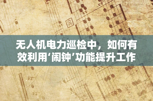 无人机电力巡检中，如何有效利用‘闹钟’功能提升工作效率？
