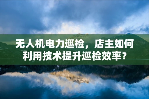 无人机电力巡检，店主如何利用技术提升巡检效率？