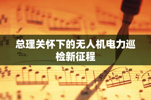 总理关怀下的无人机电力巡检新征程