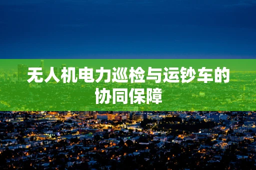 无人机电力巡检与运钞车的协同保障