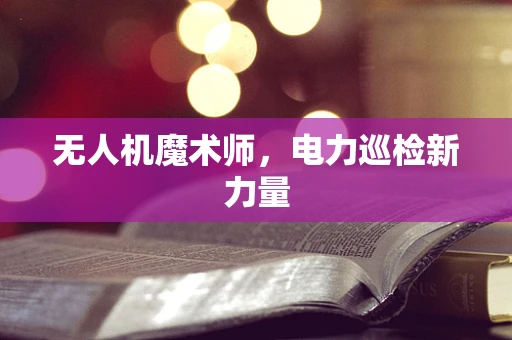 无人机魔术师，电力巡检新力量