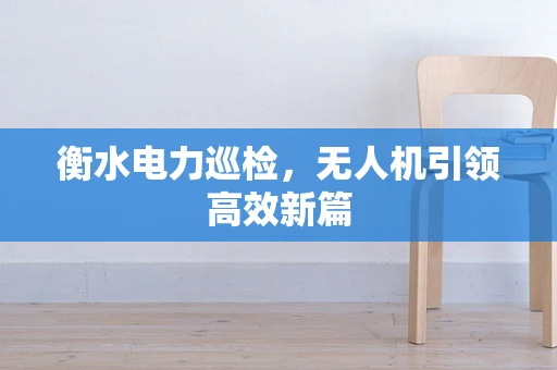 衡水电力巡检，无人机引领高效新篇