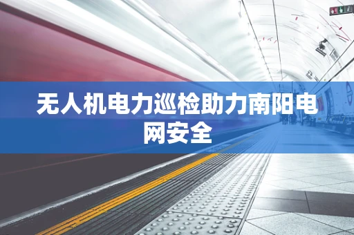 无人机电力巡检助力南阳电网安全