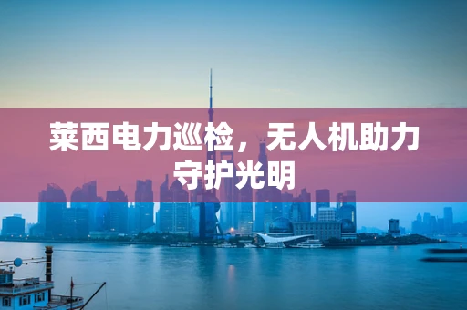 莱西电力巡检，无人机助力守护光明