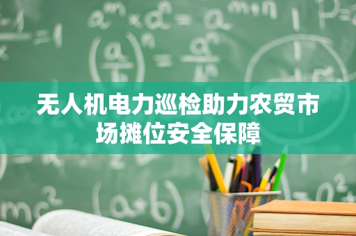 无人机电力巡检助力农贸市场摊位安全保障