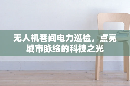 无人机巷间电力巡检，点亮城市脉络的科技之光