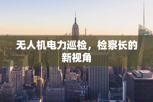 无人机电力巡检，检察长的新视角