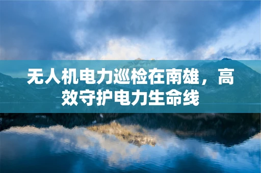 无人机电力巡检在南雄，高效守护电力生命线