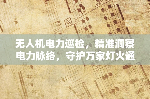 无人机电力巡检，精准洞察电力脉络，守护万家灯火通明