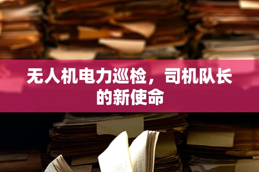 无人机电力巡检，司机队长的新使命