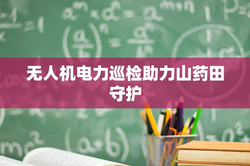 无人机电力巡检助力山药田守护