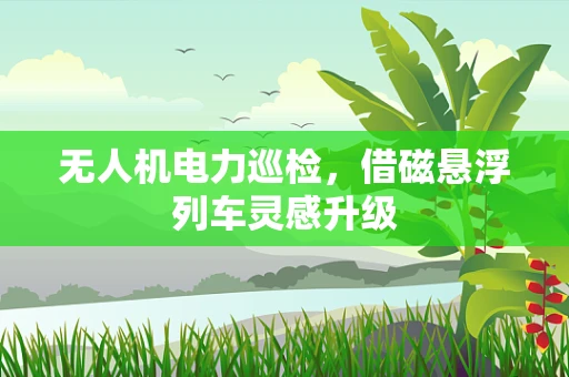 无人机电力巡检，借磁悬浮列车灵感升级