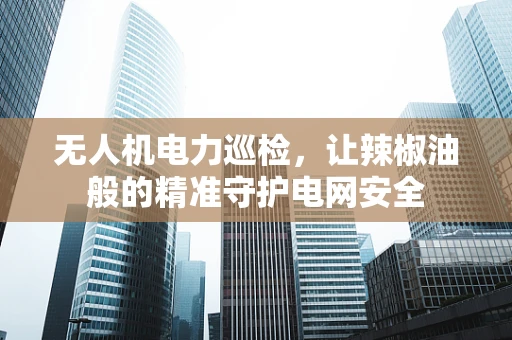 无人机电力巡检，让辣椒油般的精准守护电网安全