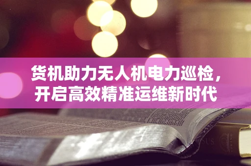 货机助力无人机电力巡检，开启高效精准运维新时代