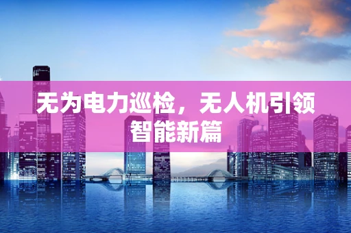 无为电力巡检，无人机引领智能新篇
