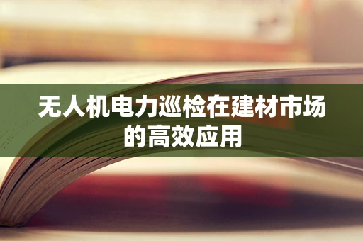 无人机电力巡检在建材市场的高效应用