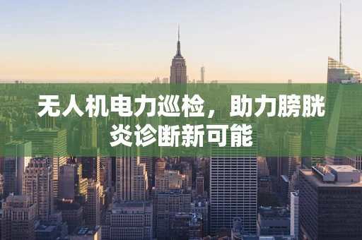 无人机电力巡检，助力膀胱炎诊断新可能