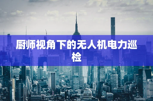 厨师视角下的无人机电力巡检