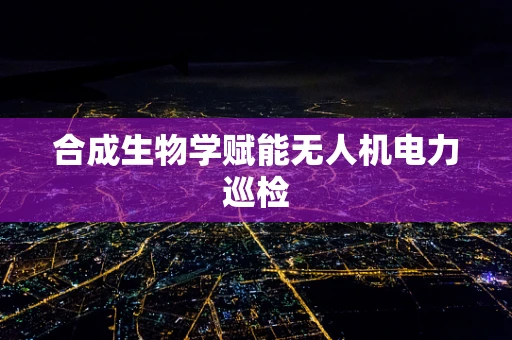 合成生物学赋能无人机电力巡检