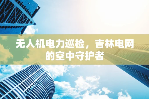 无人机电力巡检，吉林电网的空中守护者