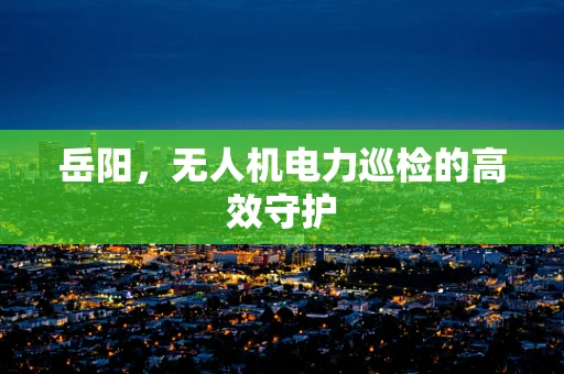 岳阳，无人机电力巡检的高效守护