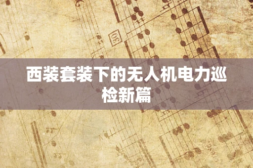 西装套装下的无人机电力巡检新篇