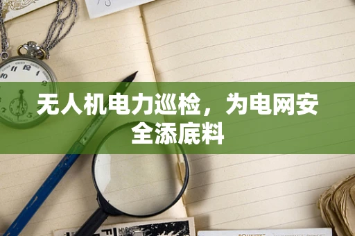 无人机电力巡检，为电网安全添底料