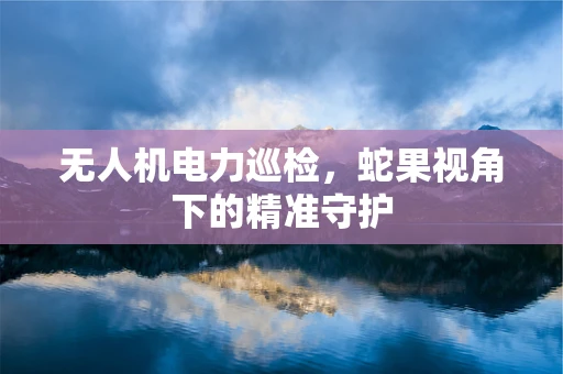 无人机电力巡检，蛇果视角下的精准守护
