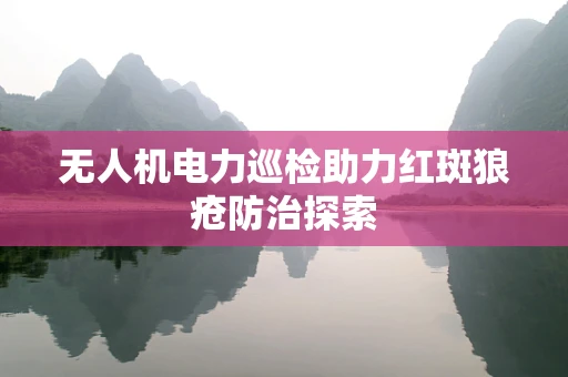 无人机电力巡检助力红斑狼疮防治探索