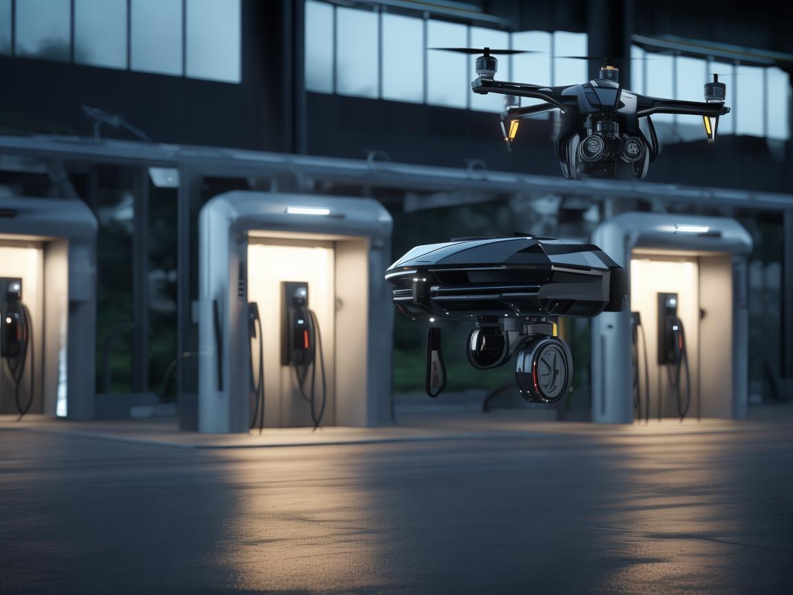 无人机电力巡检助力电动汽车充电站安全保障