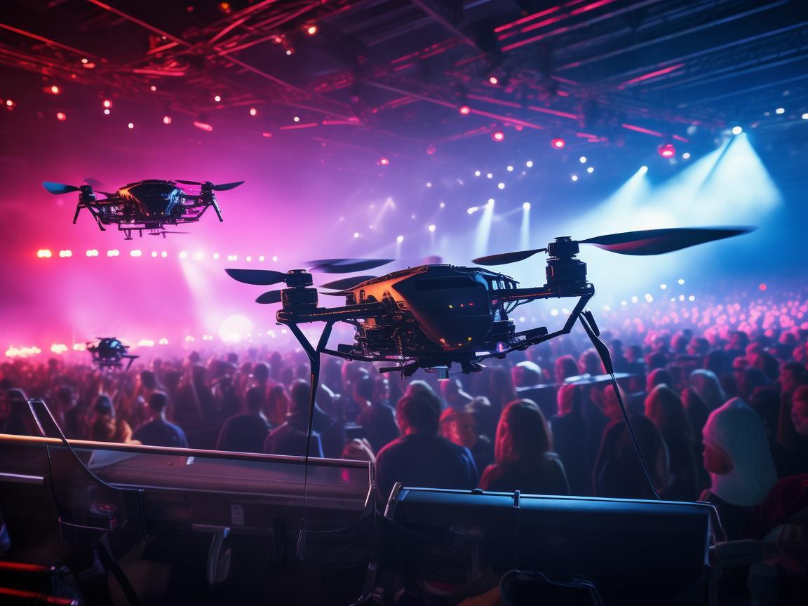 无人机电力巡检助力演唱会巡演电力保障