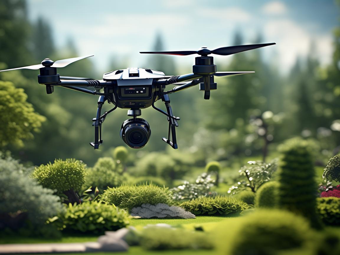 无人机电力巡检，邂逅装饰植物的别样守护