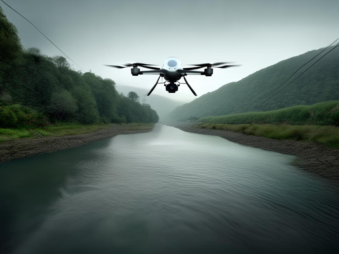 无人机电力巡检，守护河流河岸电力安全