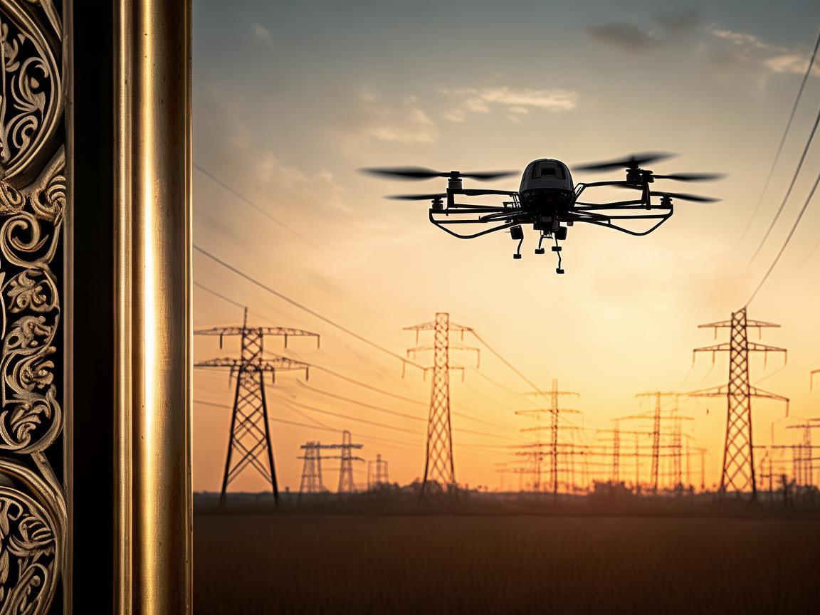 无人机电力巡检，为电网安全装上画廊画框