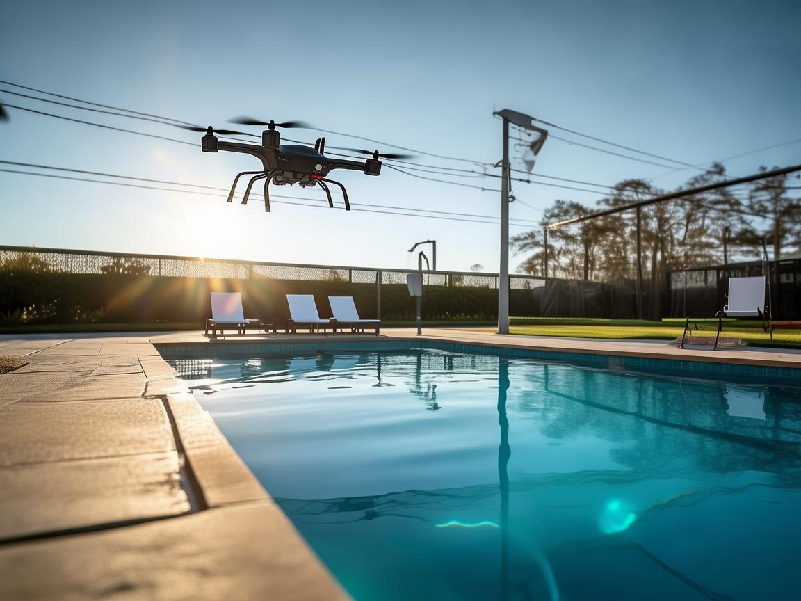 无人机电力巡检助力游泳池周边电力保障