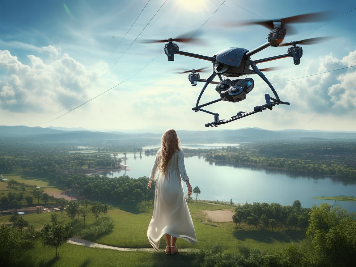 吊带衫下的无人机电力巡检之旅