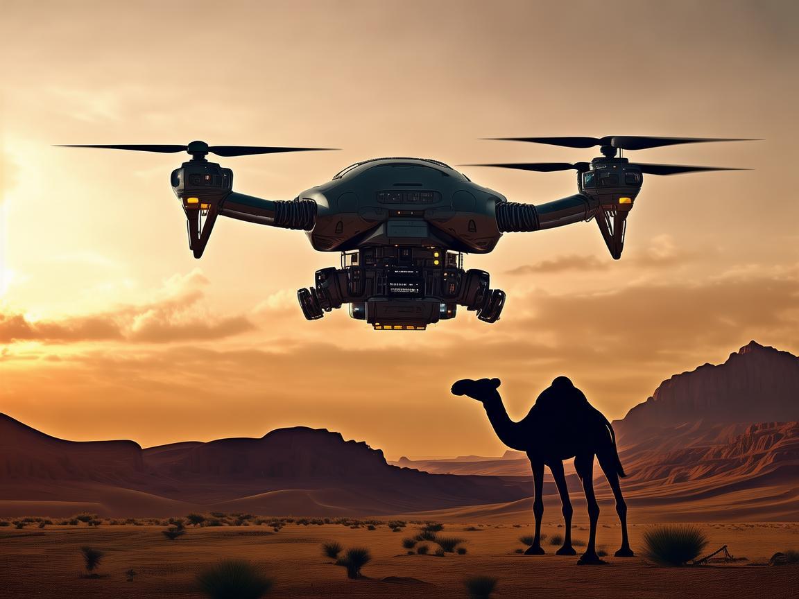 沙漠驼峰助力无人机电力巡检