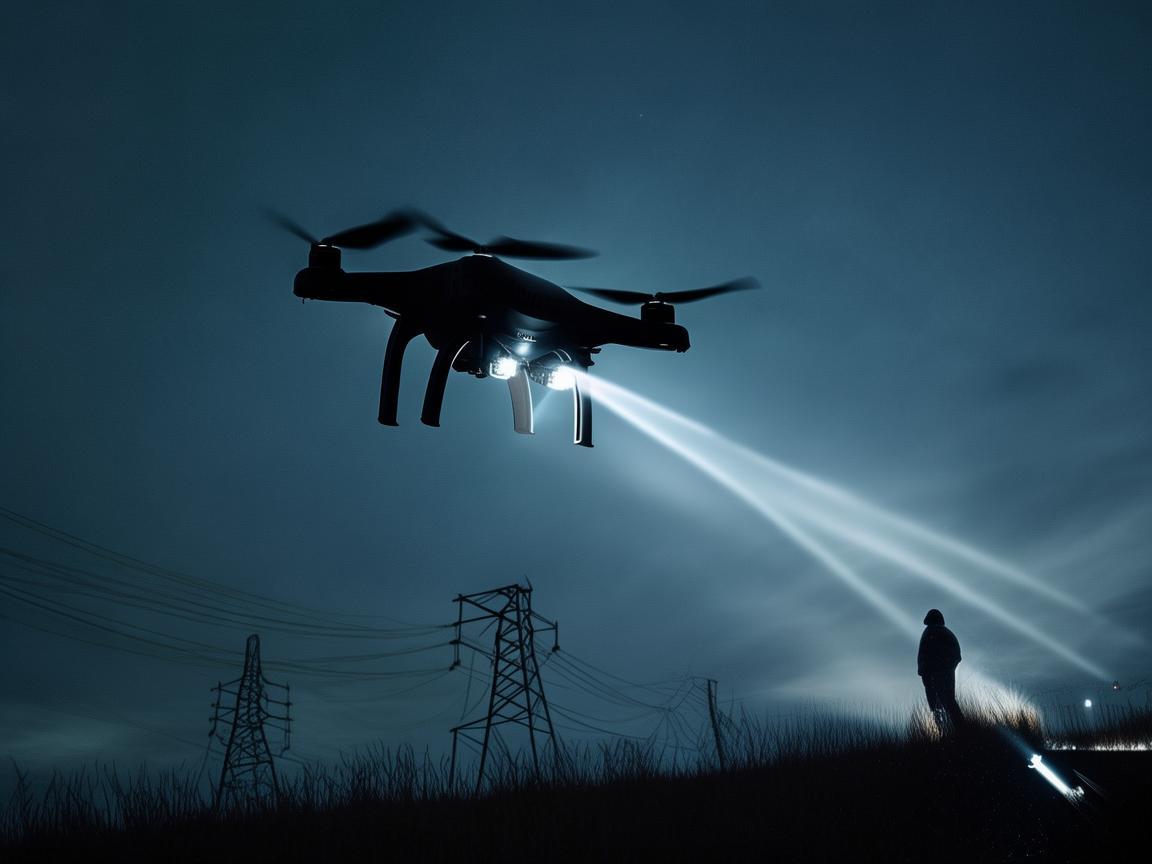 无人机电力巡检，手电筒的独特助力
