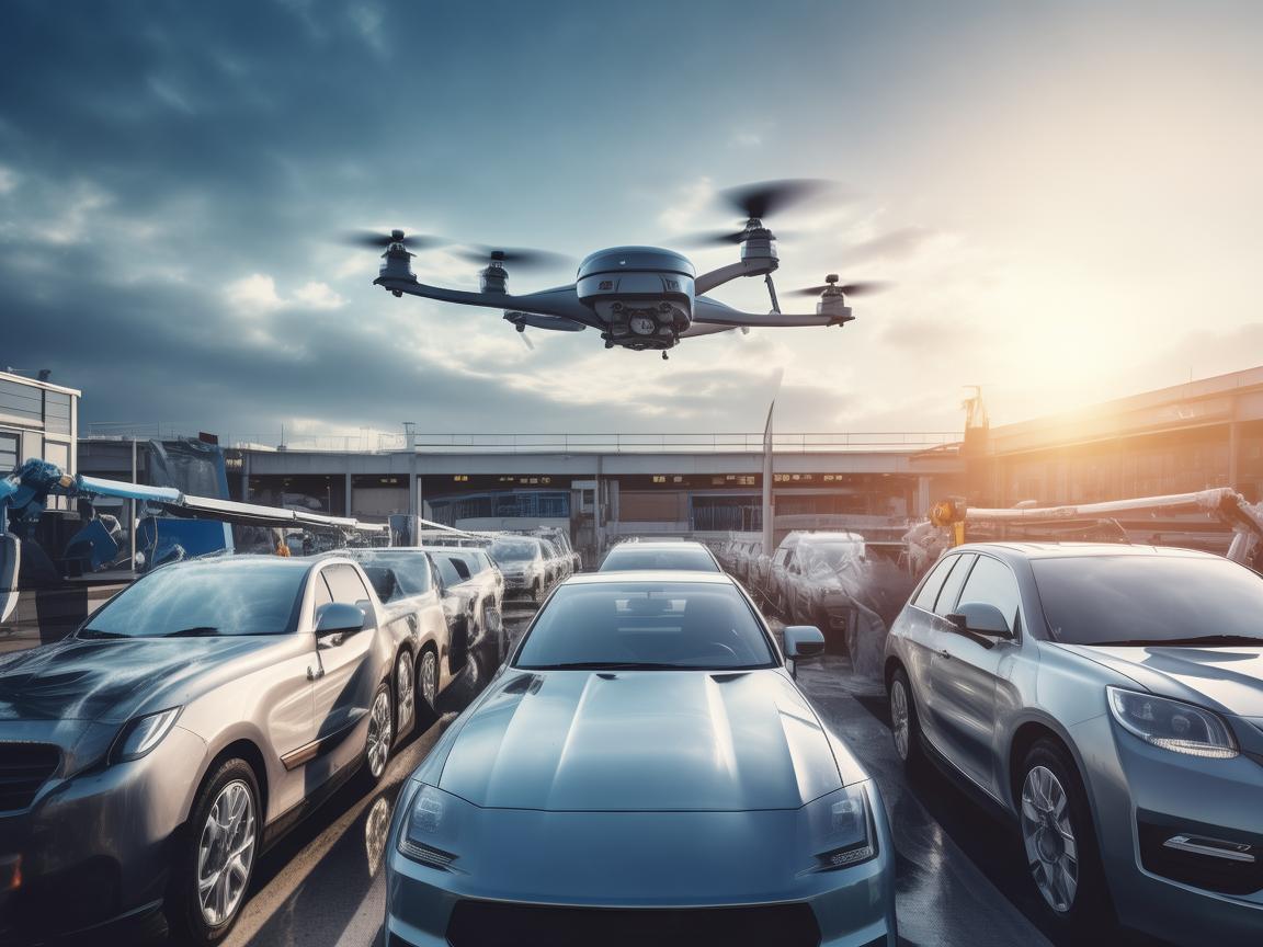 无人机助力洗车场电力巡检