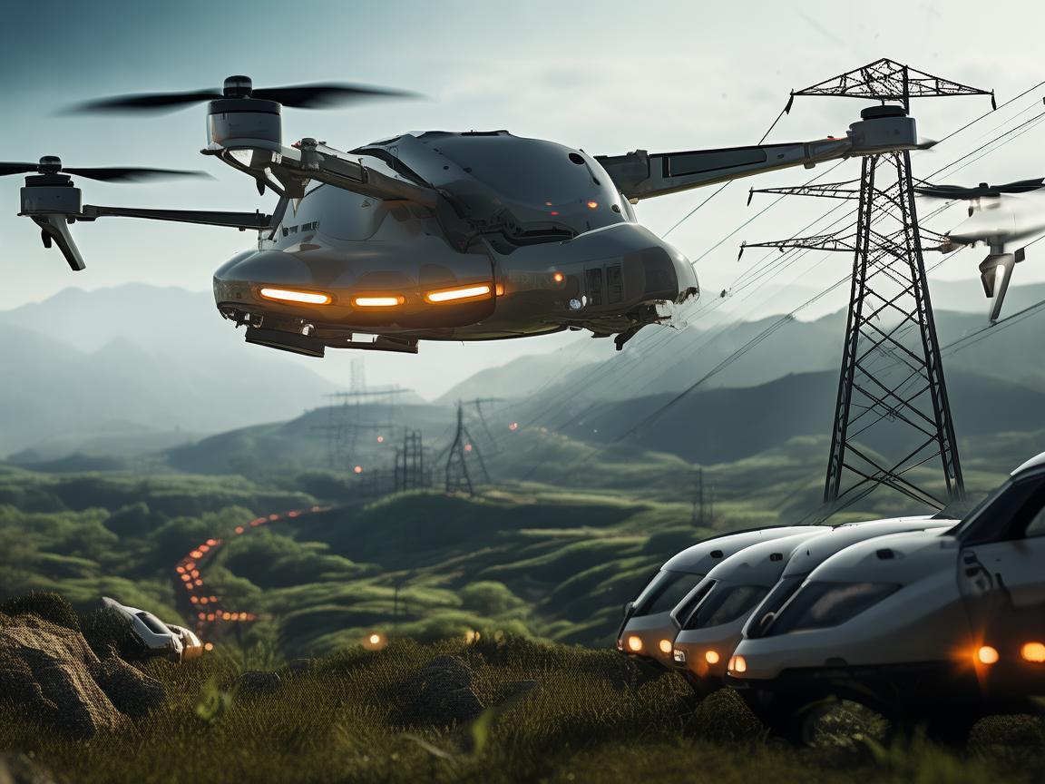 无人机电力巡检，电力碰碰车的智能守护