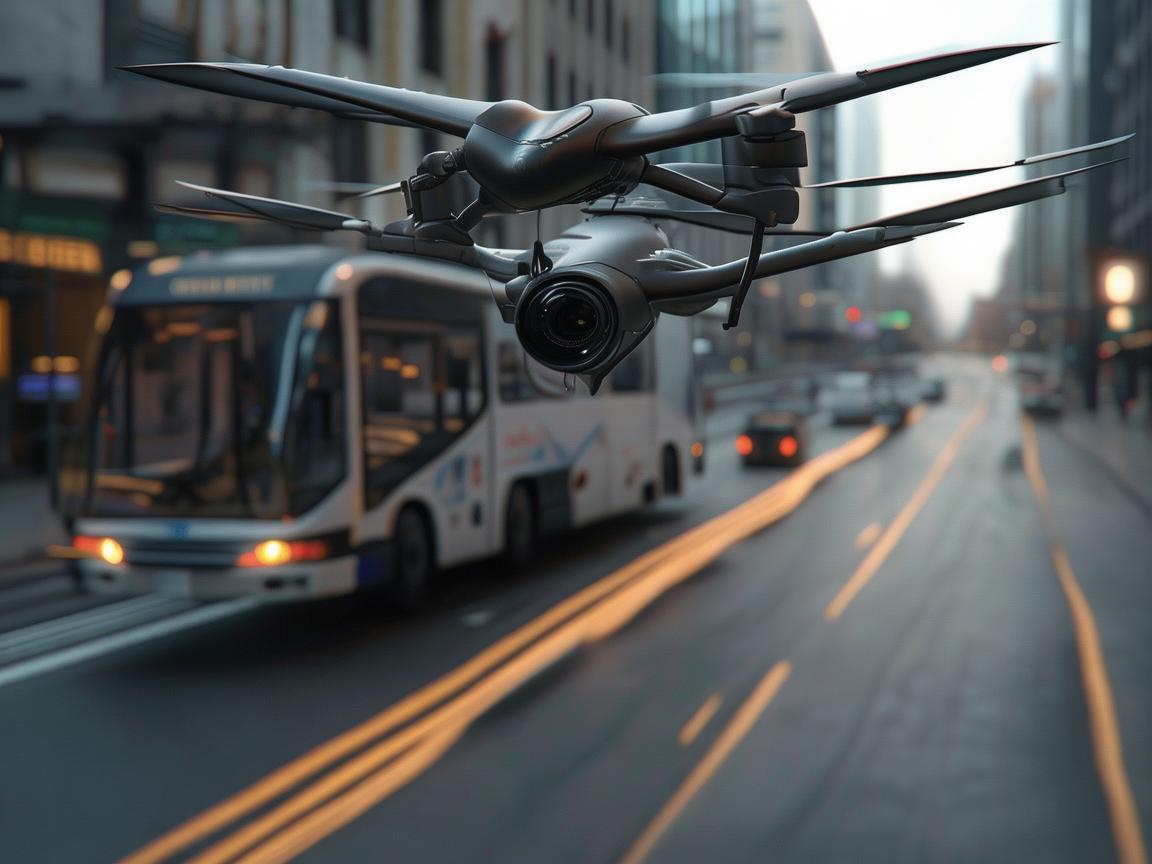 无人机电力巡检，为公交车司机护航