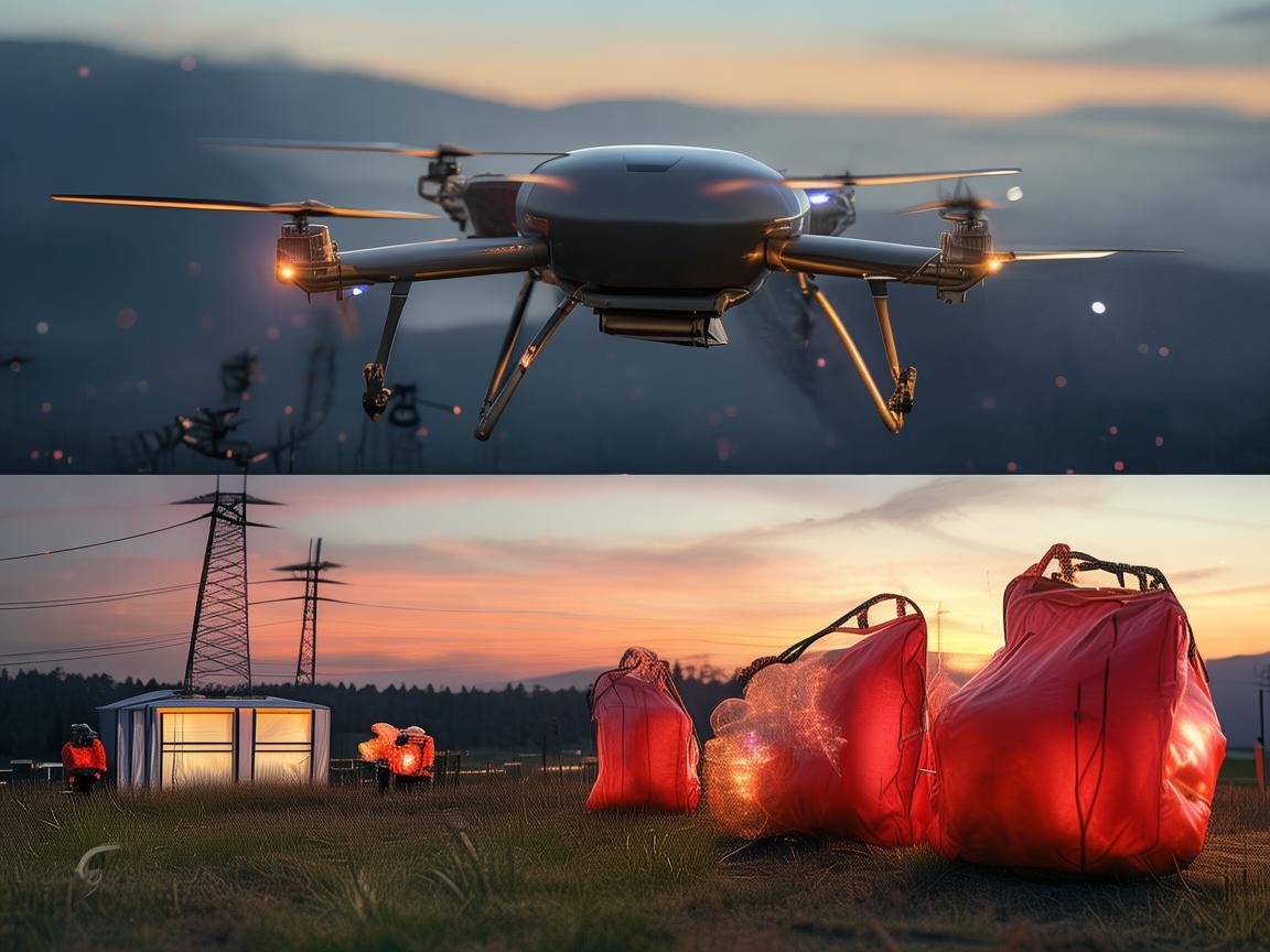 无人机电力巡检，热水袋带来的温暖保障