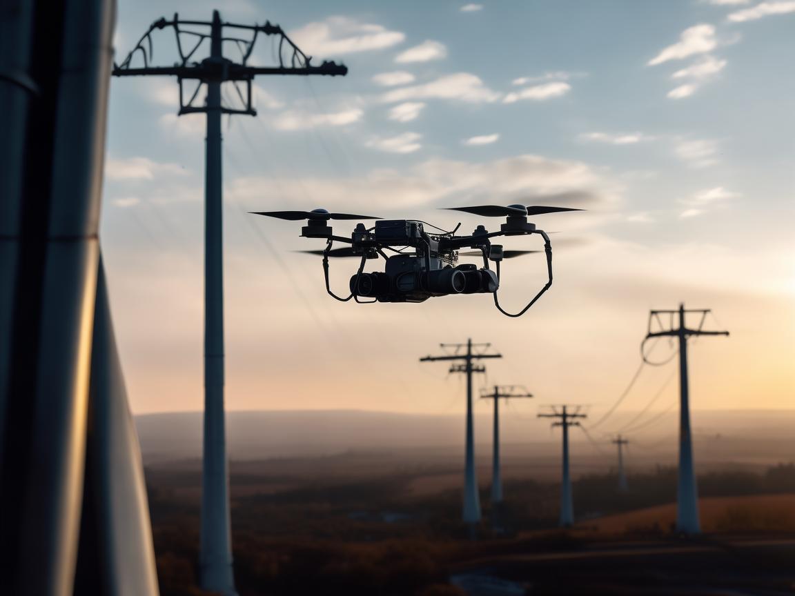 无人机电力巡检，窗帘轨道视角下的高效守护