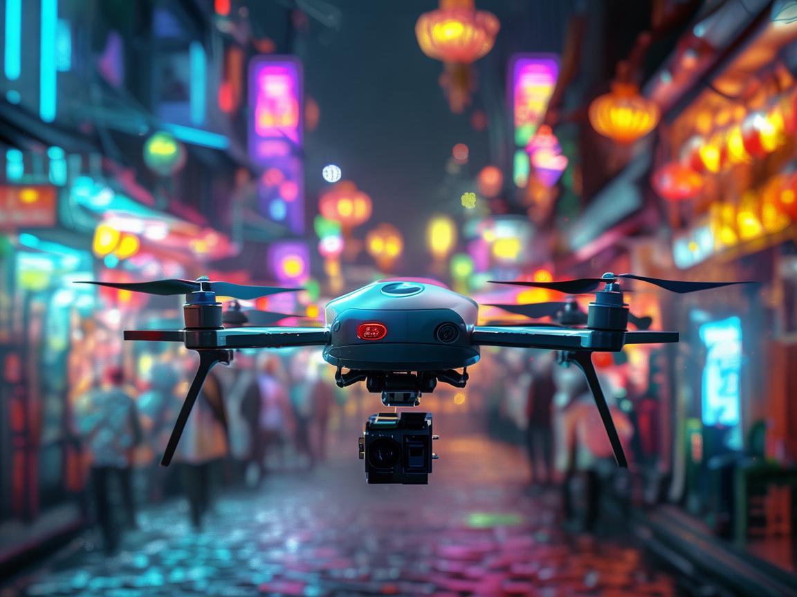 无人机电力巡检助力夜市电影节保电护航